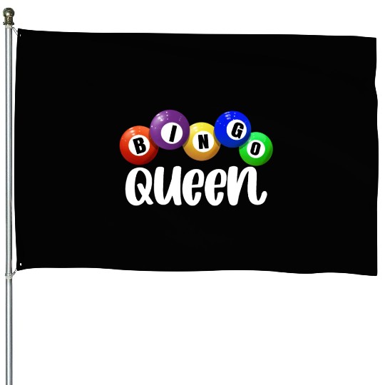 Bingo Queen Bingo Gambling Women's Bingo Player House Flags