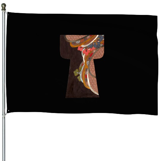 Kimono old fabric design House Flags
