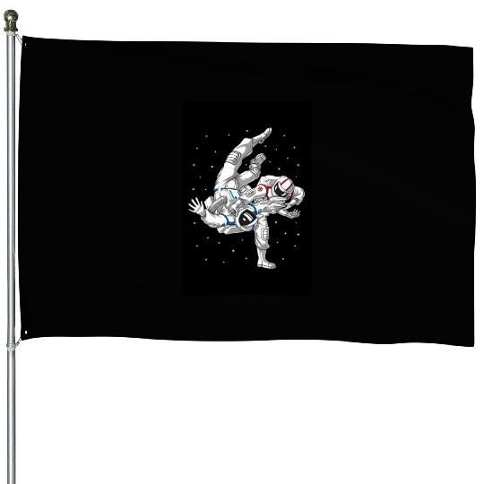 Astronauts Jiu-Jitsu Wrestling House Flags