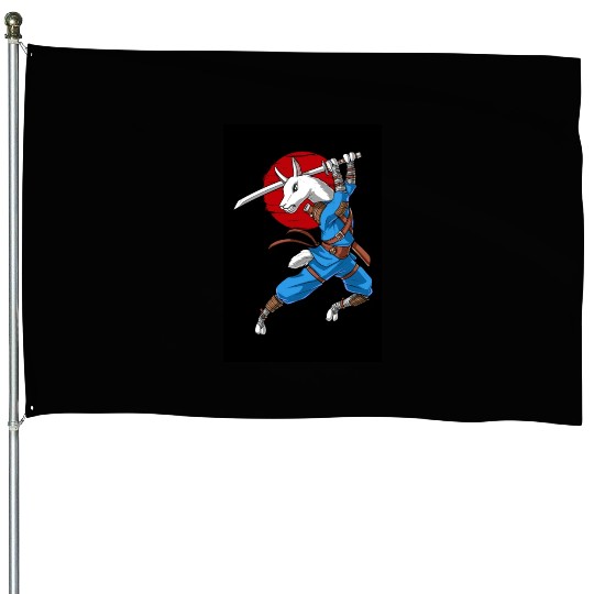 Llama Ninja Samurai House Flags