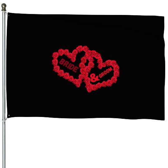Bride And Groom Essential Classic House Flags