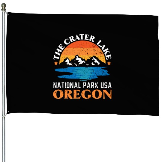 The Crater Lake National Park USA Oregon America House Flags