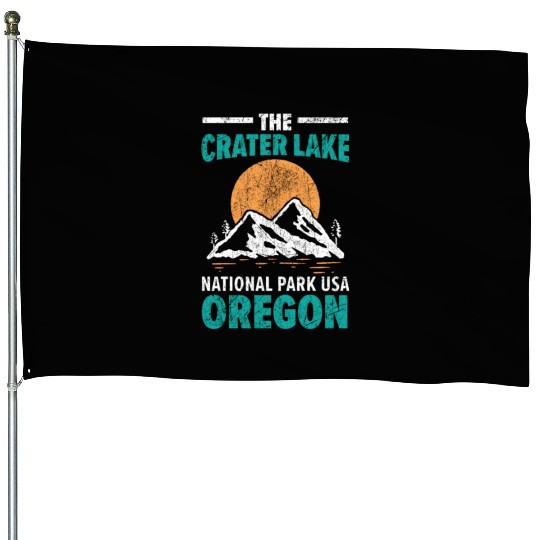 The Crater Lake National Park USA Oregon America House Flags