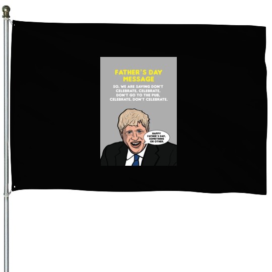 Boris Johnson Fathers Day Message Greeting Card House Flags