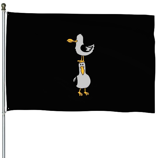 seagull team 2 friends House Flags