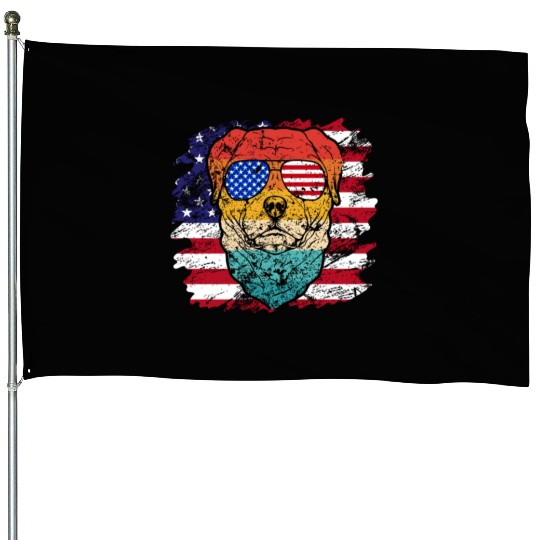 vintage dog lover sublimation flag usa vintage House Flags