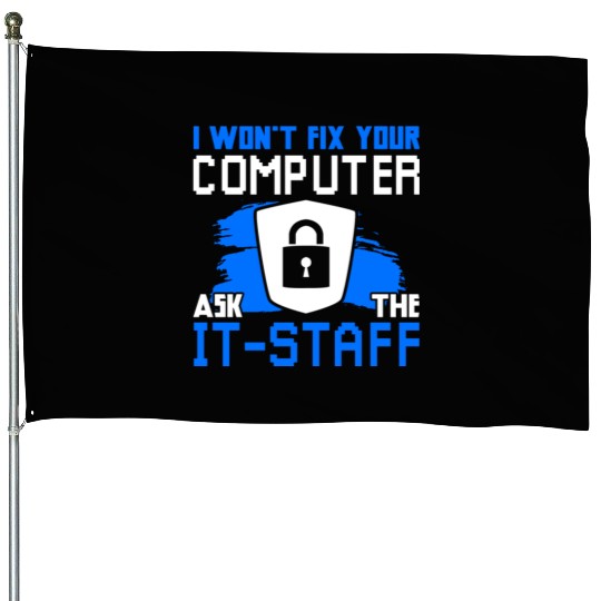 Cyber Security Funny Computer House Flags