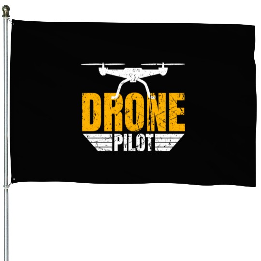 Drone Drone Pilot Drone Operator Quadrocopter House Flags
