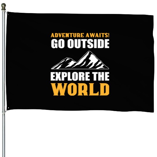 Explore the World Courageous Person Gift House Flags