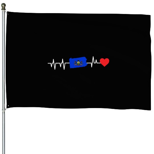 Pennsylvania Heartbeat Gift House Flags