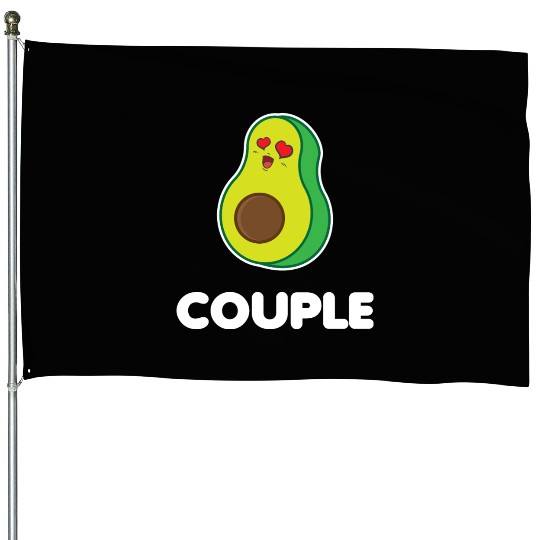 Couples Matching Funny Avocado Best Couple Gift House Flags