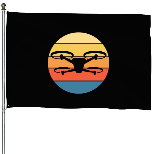 Drone Drone Pilot Drone Operator Quadrocopter House Flags