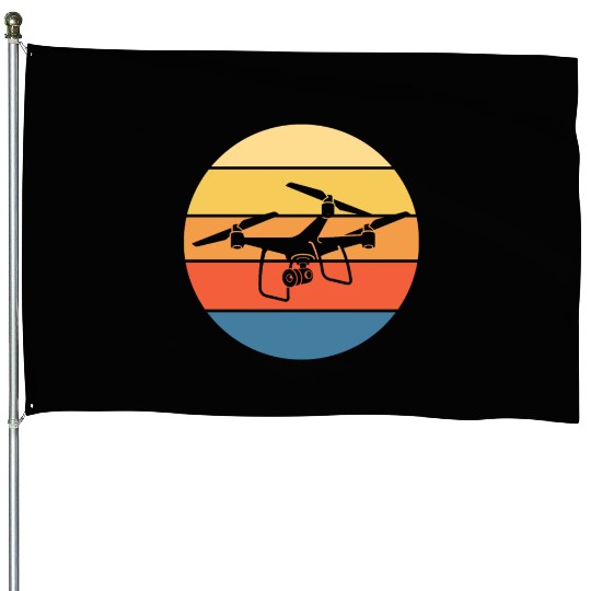 Drone Drone Pilot Drone Operator Quadrocopter House Flags