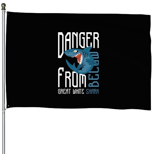 Great White Shark Shark Sailing Tiger Shark House Flags