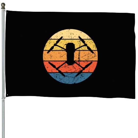 Drone Drone Pilot Drone Operator Quadrocopter House Flags