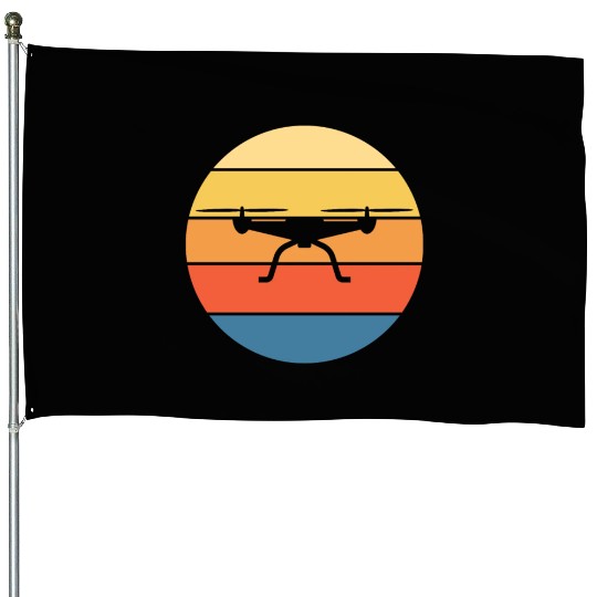 Drone Drone Pilot Drone Operator Quadrocopter House Flags