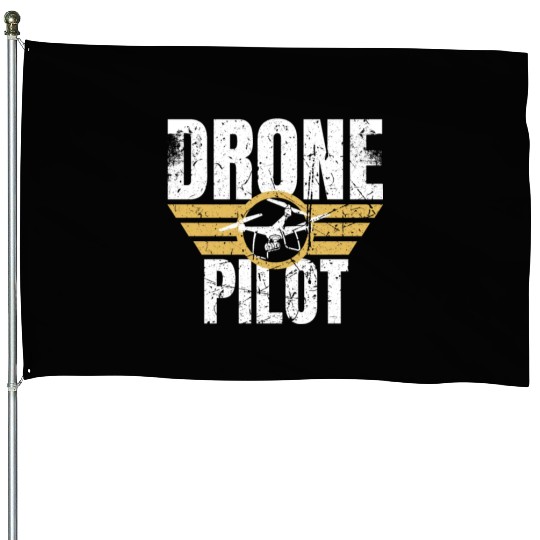 Drone Drone Pilot Drone Operator Quadrocopter House Flags