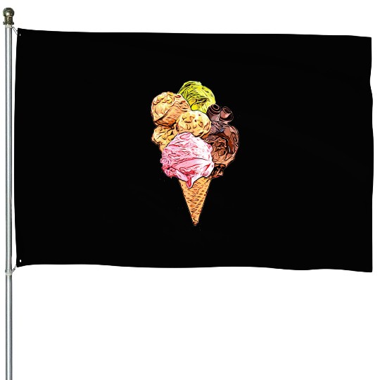 ice cream House Flags