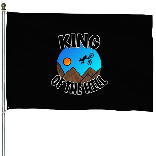King Of The Hill - Cyclist Gift House Flags