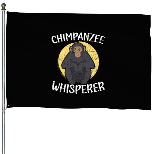 Chimpanzee Whisperer Monkey Animal Zookeeper House Flags