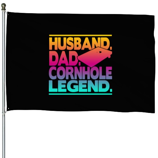 Husband Dad Cornhole Legend Classic House Flags
