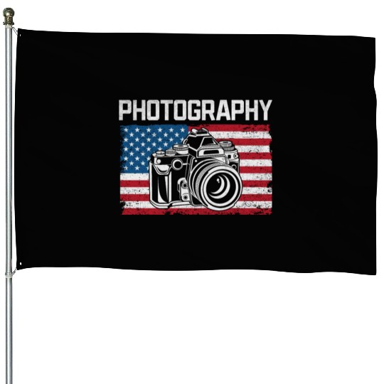 Photography US Flag Photography Lover Camera House Flags