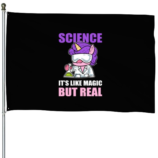 It's Like Magic Science Teacher Gift House Flags