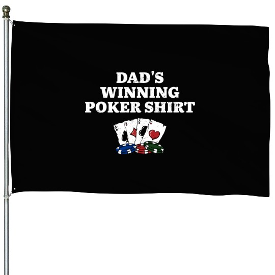 Dad's Winning Poker House Flags Casino Card Games