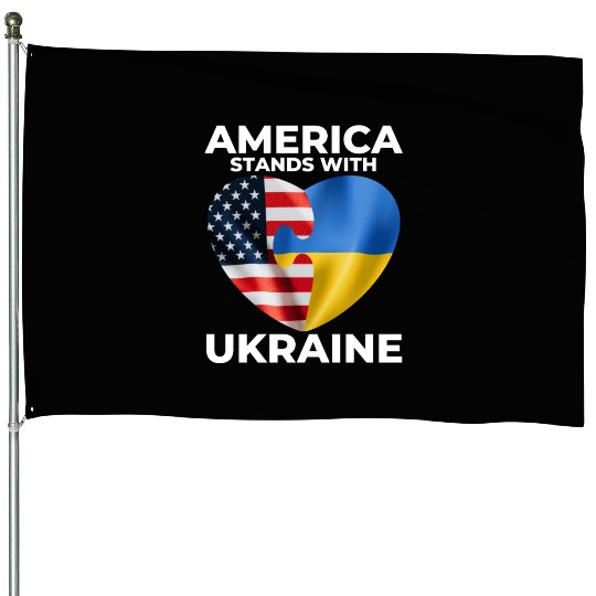 America stands with Ukraine House Flags