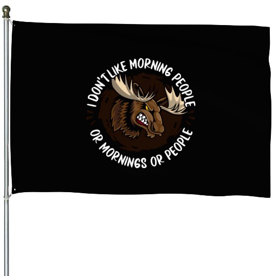 Moose Elk Hunting House Flags