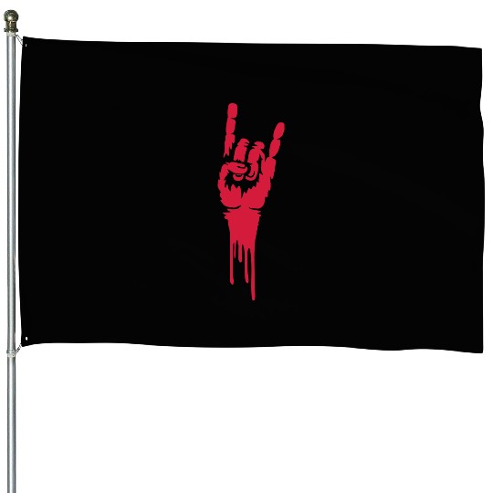 drop blood heavy metal House Flags