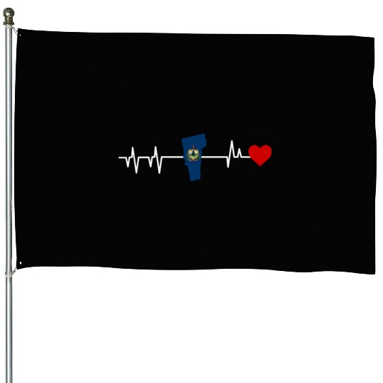 Vermont Heartbeat Gift House Flags