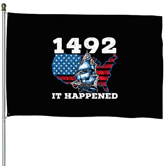 Columbus Day Christopher Columbus Navigator House Flags