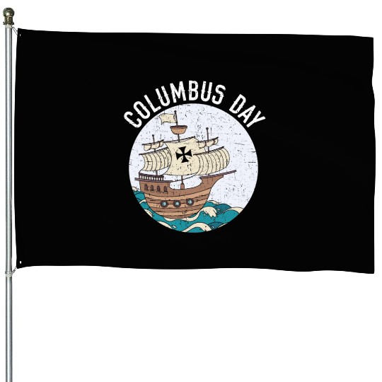 Columbus Day Christopher Columbus Italian American House Flags