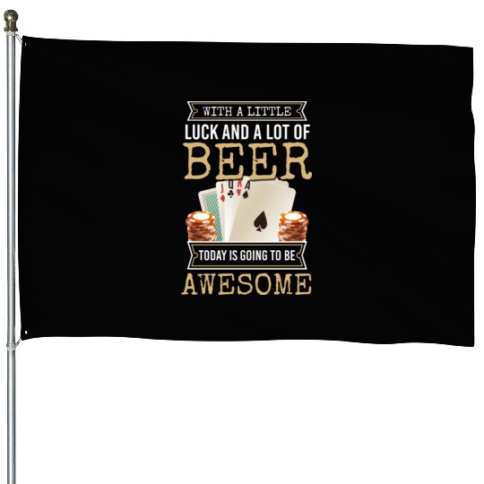 Cards Gambling Poker Face House Flags