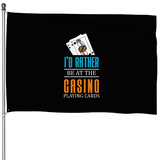 Gambling Winner Dice Blackjack House Flags