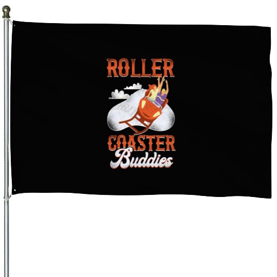 Roller Coaster Friends Besties House Flags