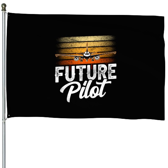Future Pilot Aircraft Private Small Airplane House Flags