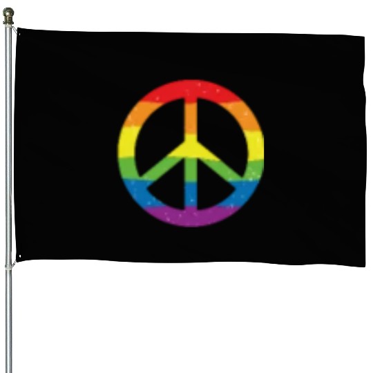 Lgbtq Gay Pride Month Rainbow Love Is Love House Flags