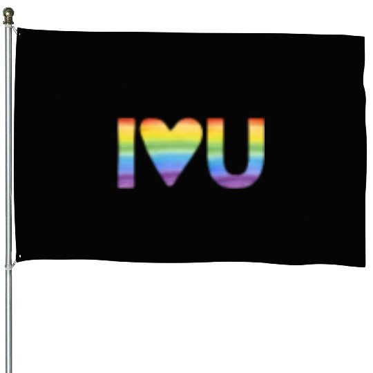 Lgbtq Gay Pride Month Rainbow Love Is Love House Flags