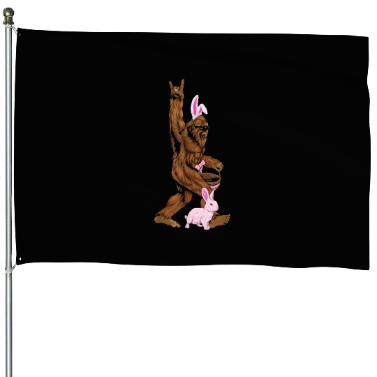 Bigfoot I Hate People House Flags