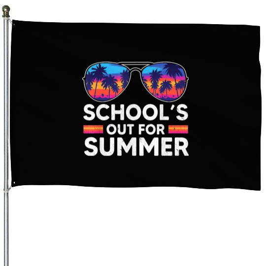 Schools Out For Summer Teacher House Flags