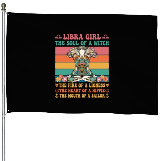 Libra Girl Astrology Sign House Flags
