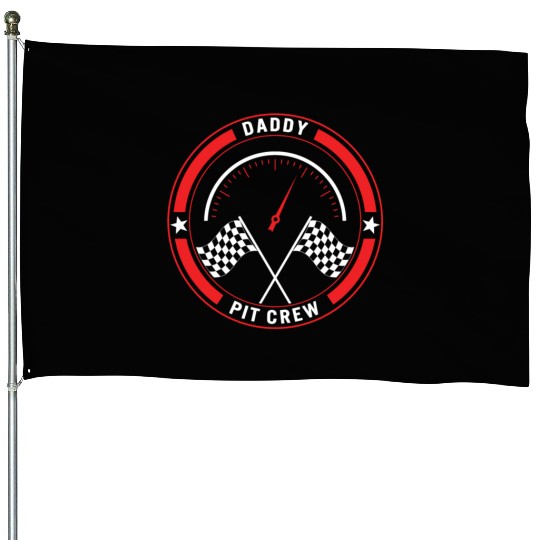 Daddy Pit Crew House Flags, Father's Day Gift Race Day