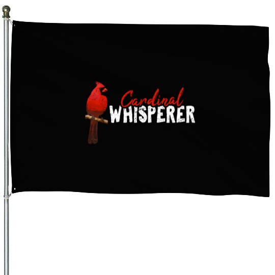 Cardinal Whisperer Northern Cardinal Bird Red Card House Flags