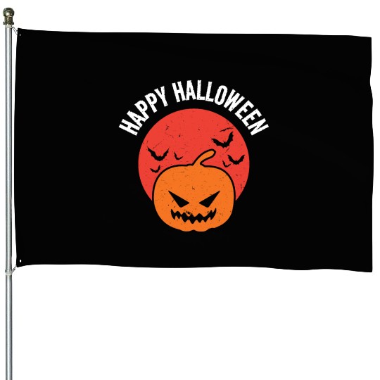 Halloween Trick Or Treat Pumpkin Happy Halloween House Flags