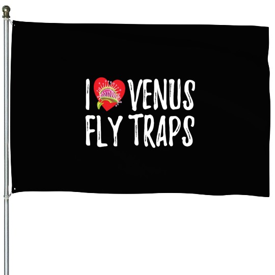 I Love Venus Flytrap Carnivorous Bite Me House Flags