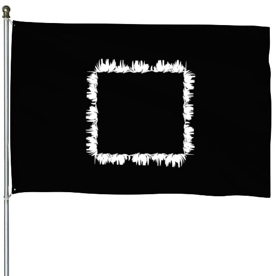 square frame grass House Flags