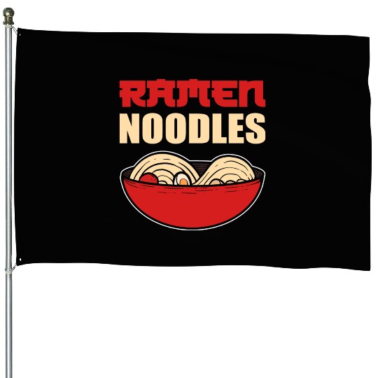 Ramen Noodles Chef Gift House Flags