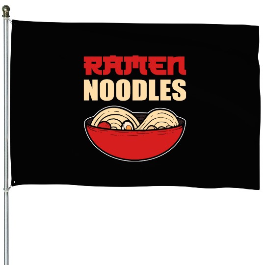 Ramen Noodles Chef Gift House Flags
